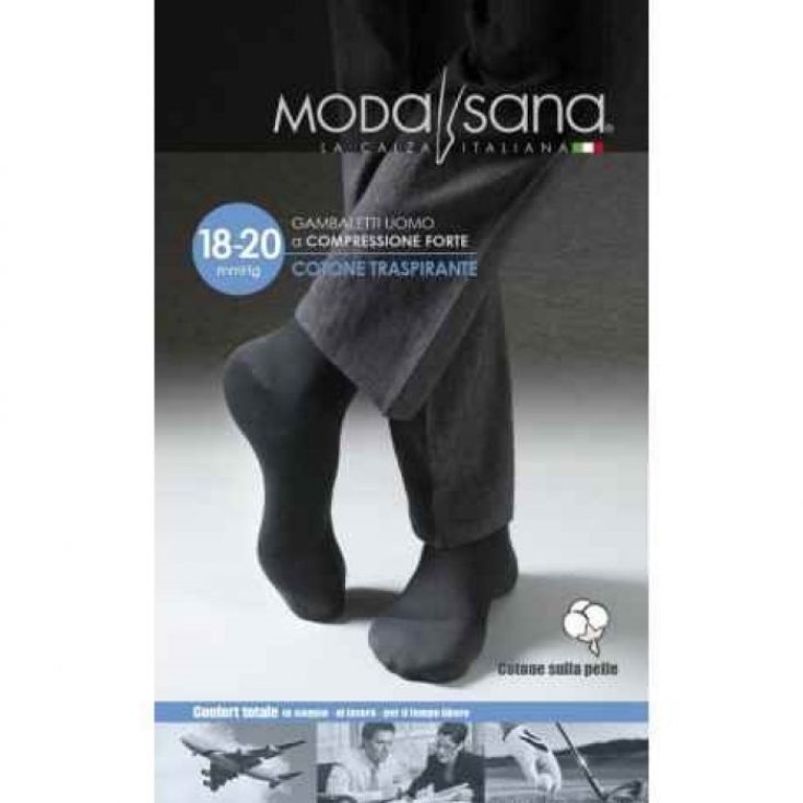 Gambaletto Uomo 18mmHg Cotone Blu Tg.XS Modasana