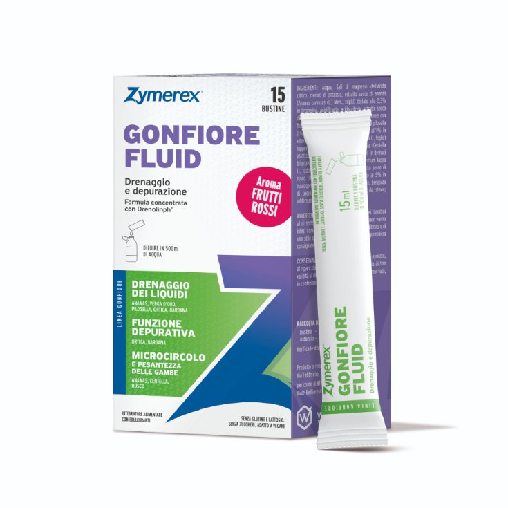 Zymerex Gonfiore Fluid Frutti&nbsp;Rossi 15 Bustine