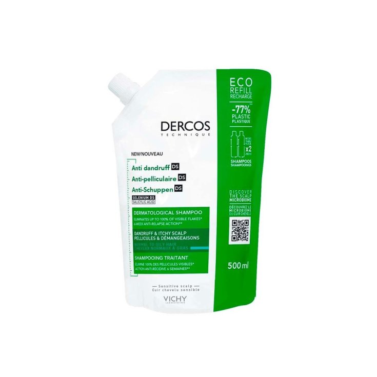 Dercos Technique Shampoo Antiforfora Capelli Secchi Eco-Ricarica Vichy 500ml