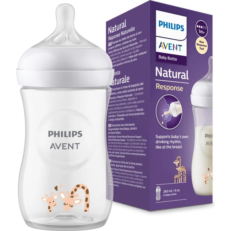 Natural Response Tettarella 1m+ Decorazione Giraffe Avent Philips 260ml