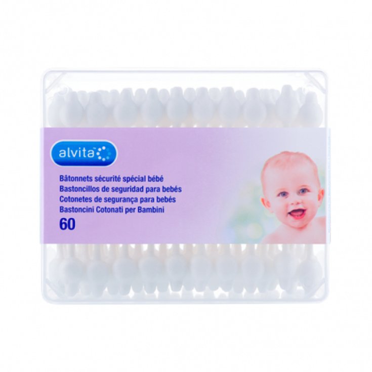 Bastoncini Cotonati Alvita Baby 60 Pezzi