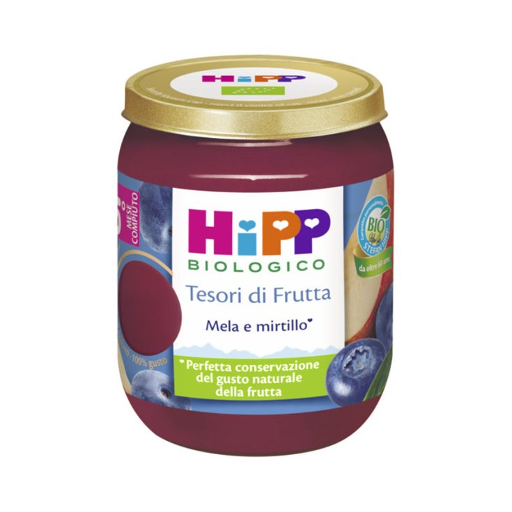 Omogeneizzato Mela/Mirtillo&nbsp;Tesori di Frutta HiPP 160g