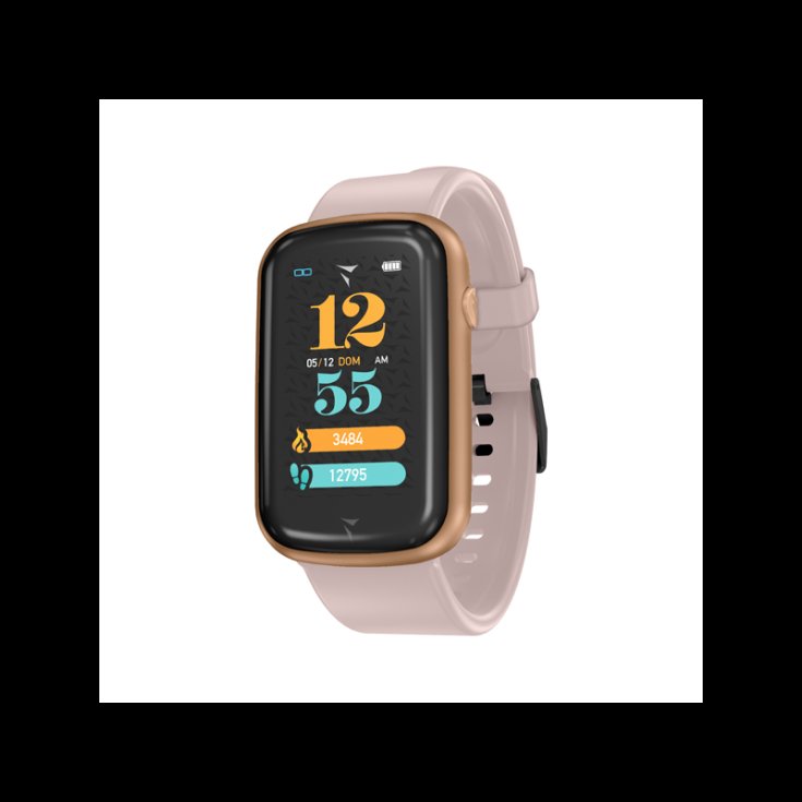 Steps Gold/Rose Smartwatch Techmade