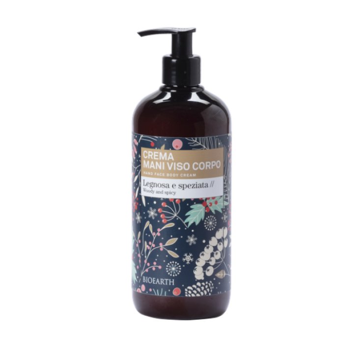 Crema Mani Viso Corpo Legnosa e Speziata Bioearth 500ml