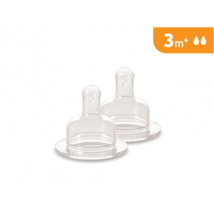 J BIMBI&reg; Tettarella Livello 2 Flusso Medio Silicone 2 Pezzi