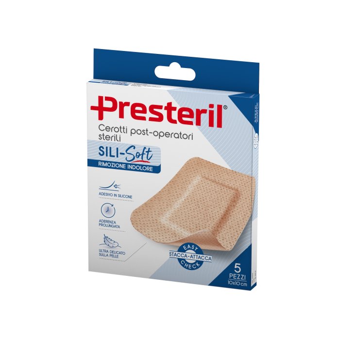 Sili-Soft 10&nbsp;x 10cm Cerotto Post-Operatorio Presteril 5 Pezzi
