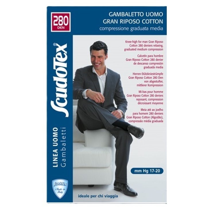 Gambaletto Uomo Gran Riposo Cotton Blu Tg.6 Scudotex