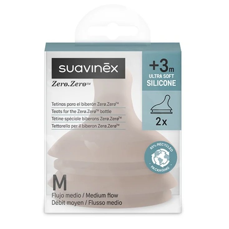 Zero Zero Tettarella Flusso Medio M Deep Nude Suavinex 2 Pezzi