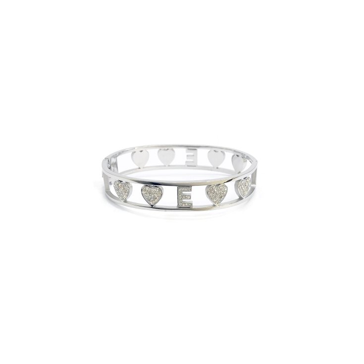 Bracciale&nbsp;Lettera E&nbsp;Rigido Argento Linea ABC MyLovly
