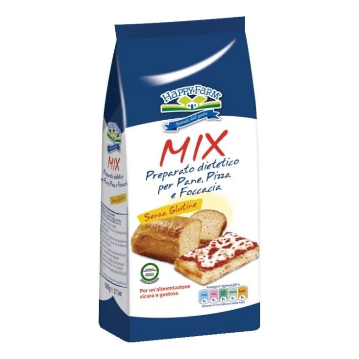 Mix Farina per Pane Pizza Focaccia Happy Farm 1Kg