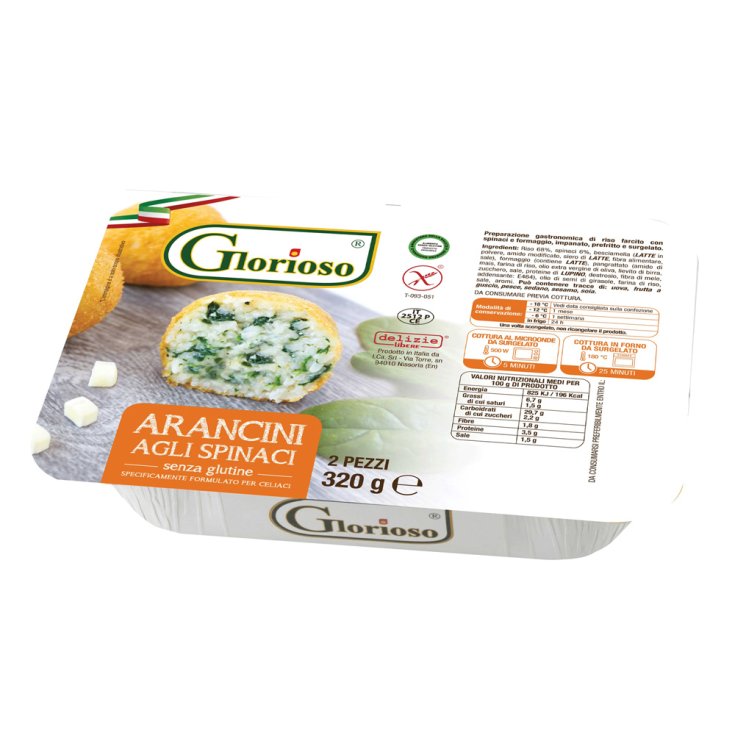 Arancini Agli Spinaci Surgelati Glorioso&reg; 320g
