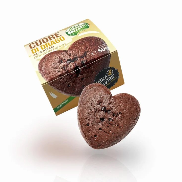 Brownie Cuore Di Drago Al Cioccolato Pi&ugrave; Gusto 50g