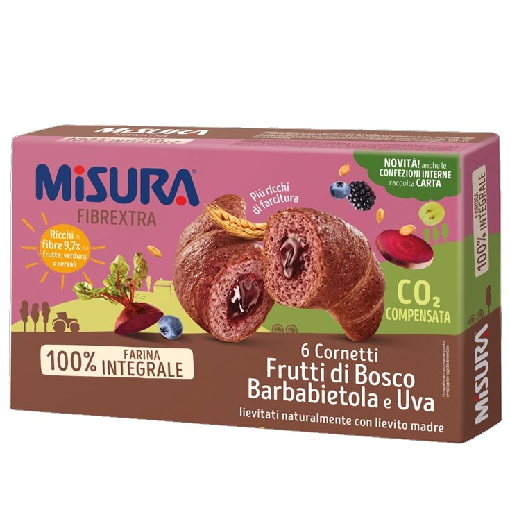 Misura&reg; Fibrextra&nbsp;Cornetti Frutti Di Bosco, Barbabietola E Uva 300g