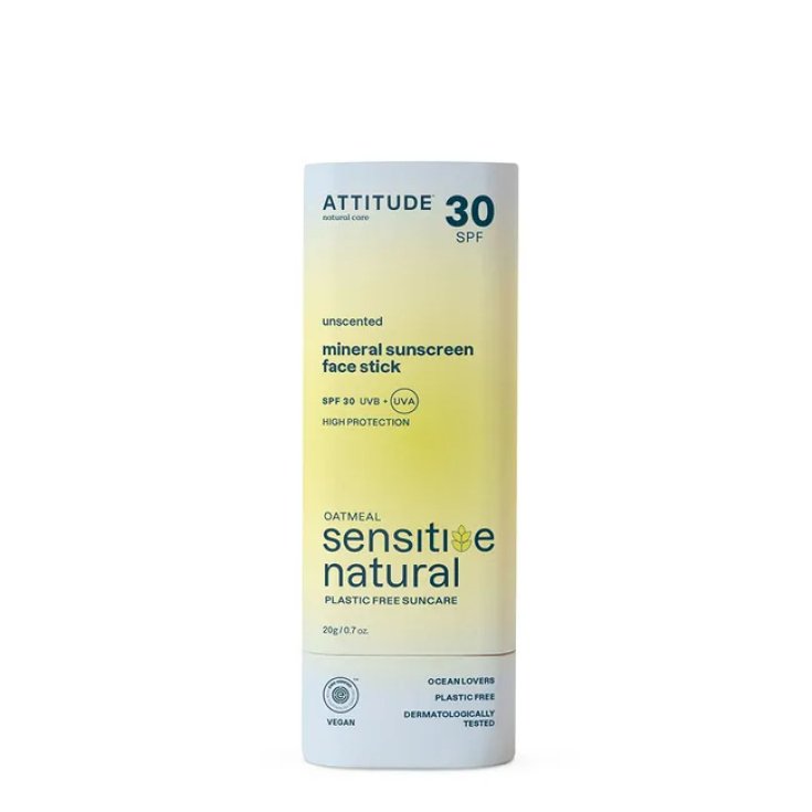 Sensitive Natural Crema Solare Viso Senza Profumo SPF30 Attitude&trade; 60g