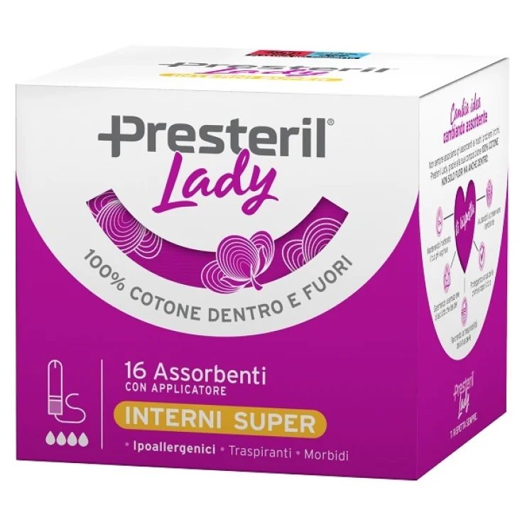 Lady Presteril&reg; Assorbenti Interni Super+ 16 Pezzi