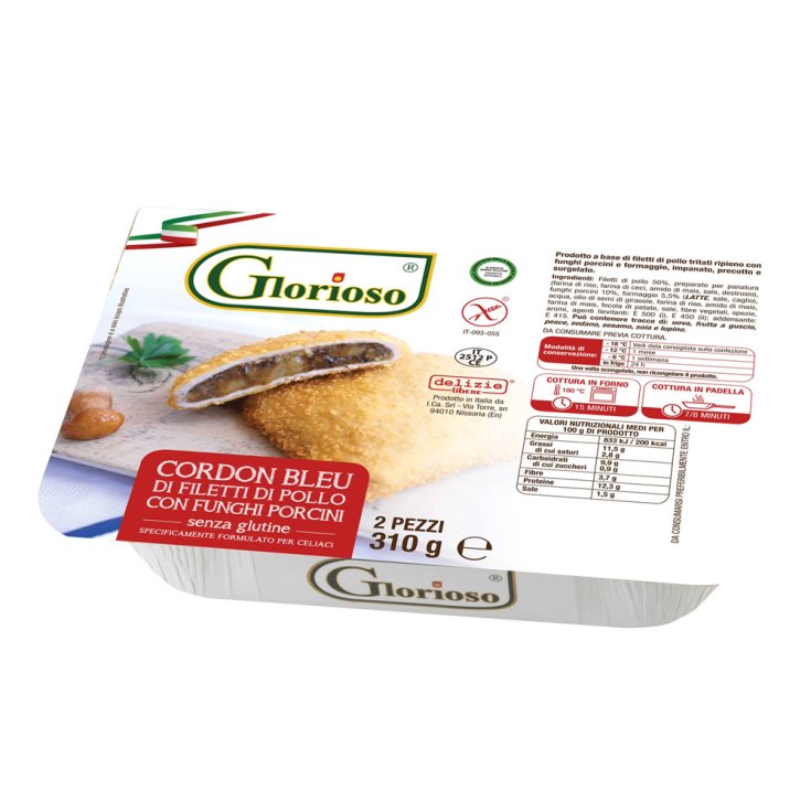 Cordon Bleu Filetti Pollo Funghi Surgelato Glorioso&reg; 310g