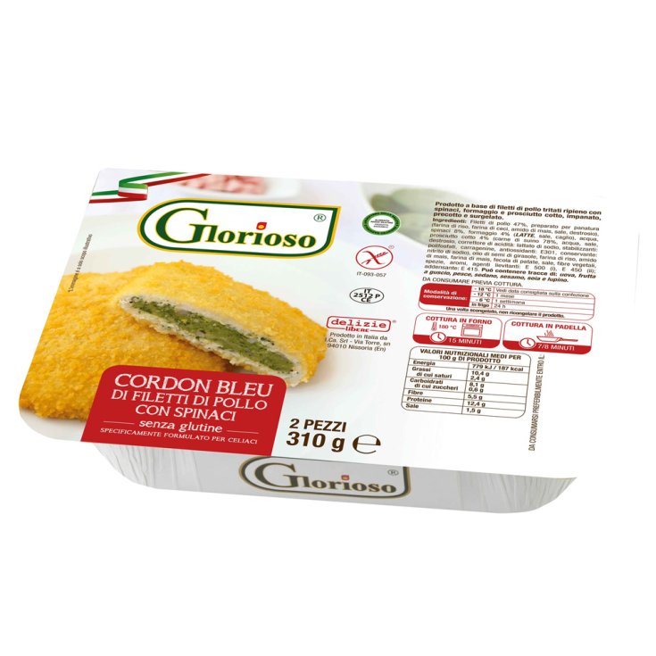 Cordon Bleu Filetti Pollo Spinaci Surgelato Glorioso&reg; 310g