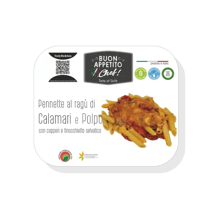 Pennette Al Rag&ugrave; Di Calamari E Polpo Buon Appetito Chef 300g