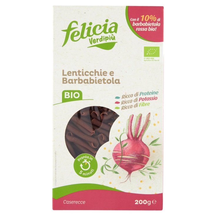 Verdipiu' Caserecce Lenticchie E Barbabietola Felicia&reg; 200g