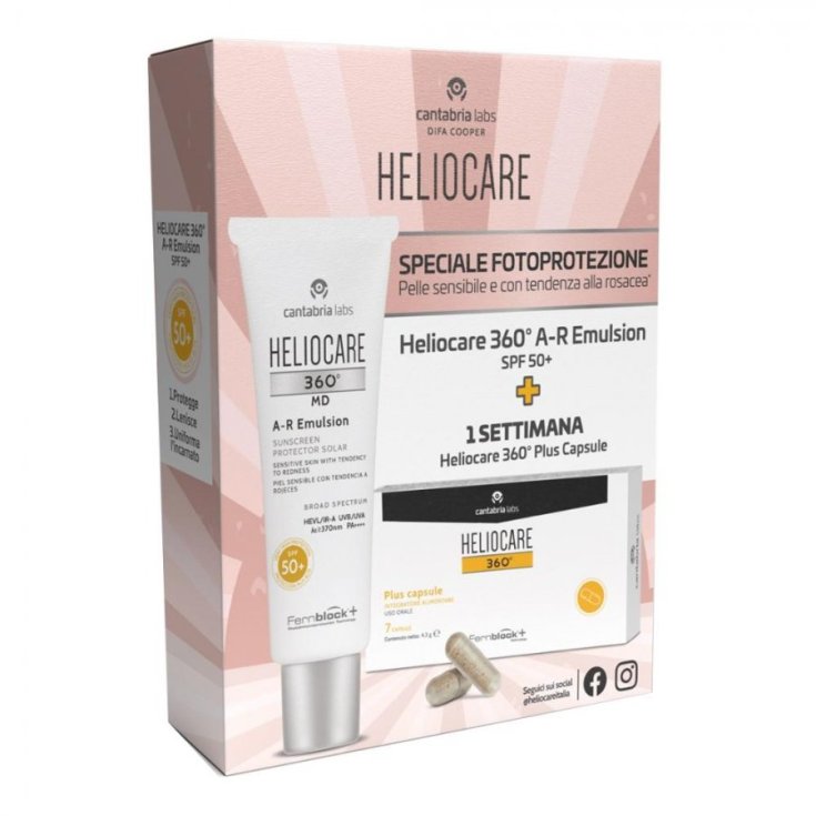 Cantabria Labs Difa Cooper AR Emulsion SPF50 + Plus Integratore Heliocare 360