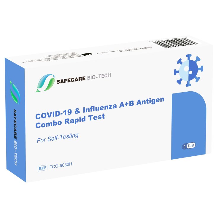 Test Covid 19 & Influenza A+B Antigenico&nbsp;Combo Safecare Bio-Tech 1 Test