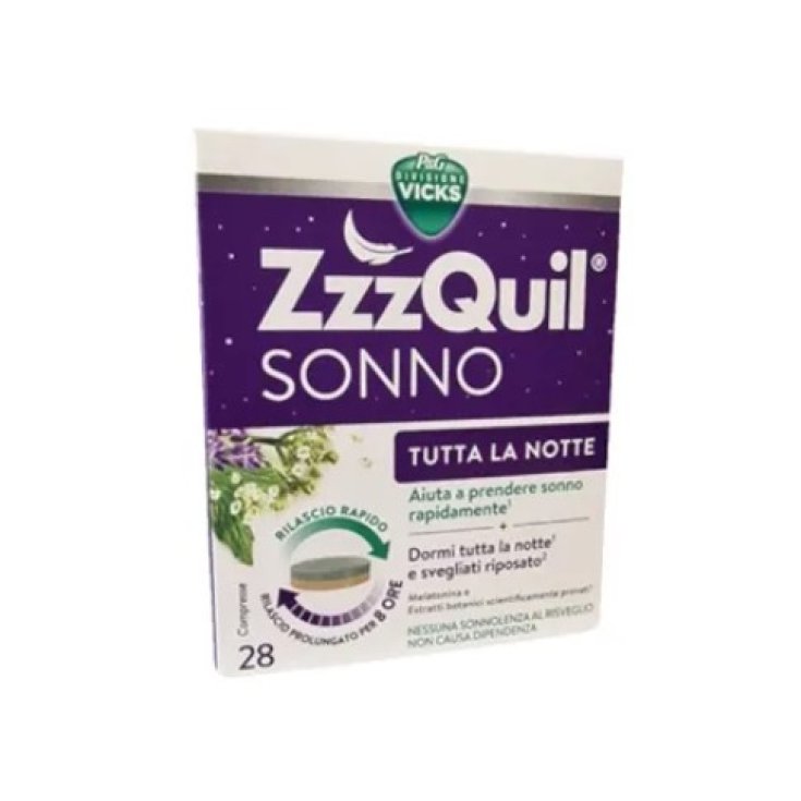 Zzzquil Sonno Tutta la Notte Vicks 28 Compresse