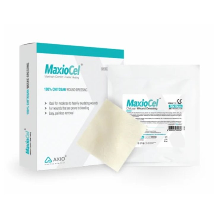 MaxioCel 5x5&nbsp;Medicazione in Fibra di Chitosano 10 Pezzi