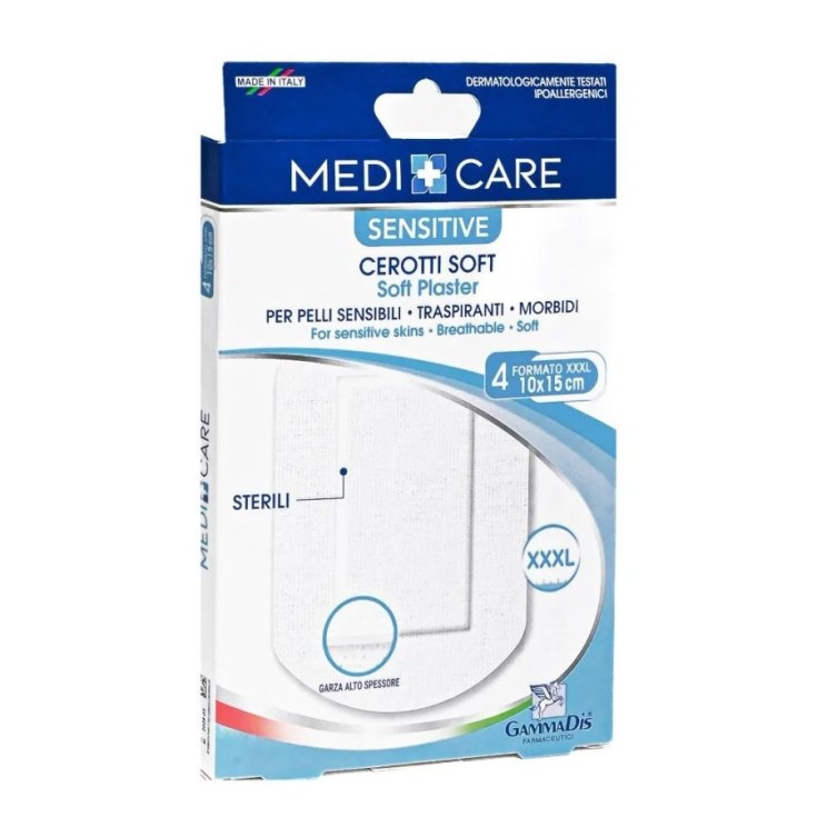 Cerotti&nbsp;Soft Sensitive TNT&nbsp;10x15cm Medi+Care 4 Pezzi