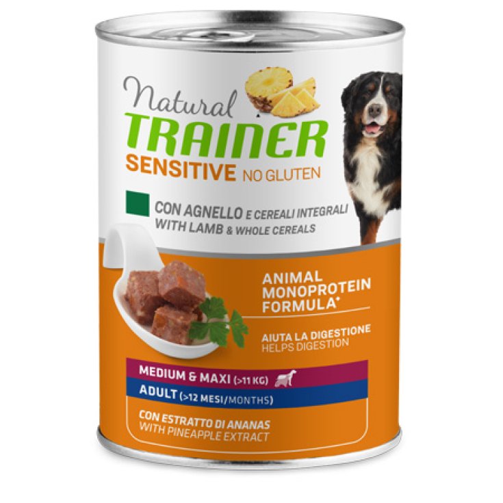 Sensitive Medium/Maxi Adult Agnello E Cereali Natural Trainer 400g