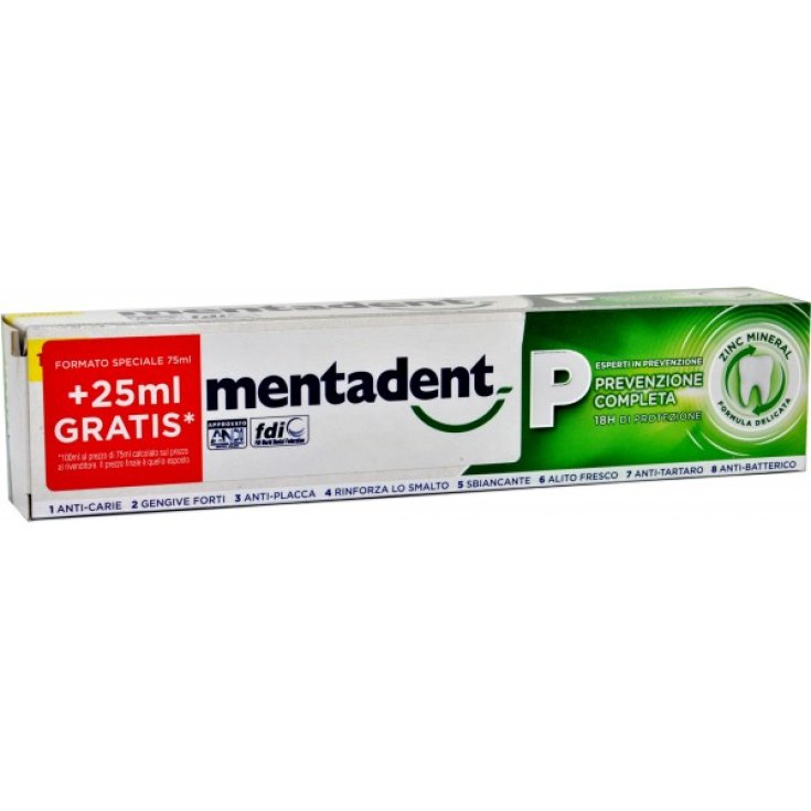 Dentifricio Mentadent P 75ml + 25ml