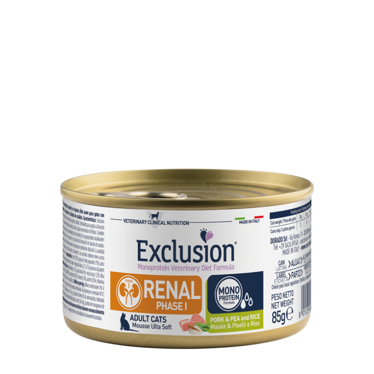 Renal Phase 1 Pork & Pea And Rice Exclusion Monoprotein Veterinary Diet Formula 85g