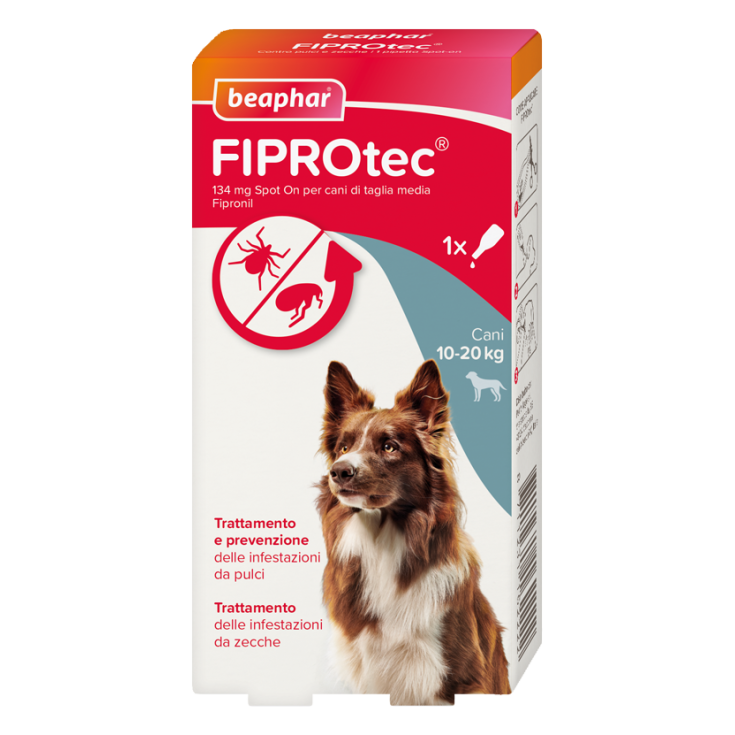 FIPROtec&reg; Spot On Cane Medio 10-20Kg Beaphar&reg; 1 Pippetta