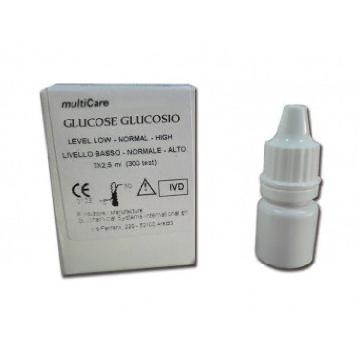 Soluzione Per Controllo Glucosio MultiCare 3x2,5ml