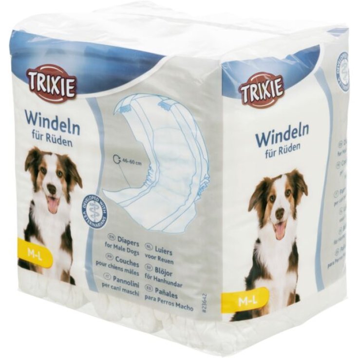 Pannolini A Fascia Per Cani Maschi M-L Trixie 12 Pezzi