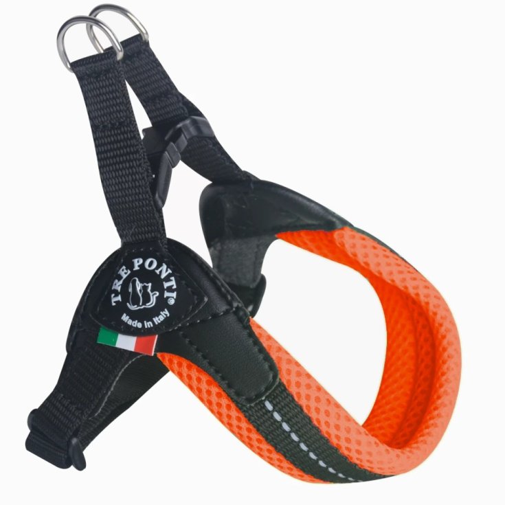 Pettorina Easy Fit Click Regolabile Arancio Fluo Tg.4&nbsp;Tre Ponti