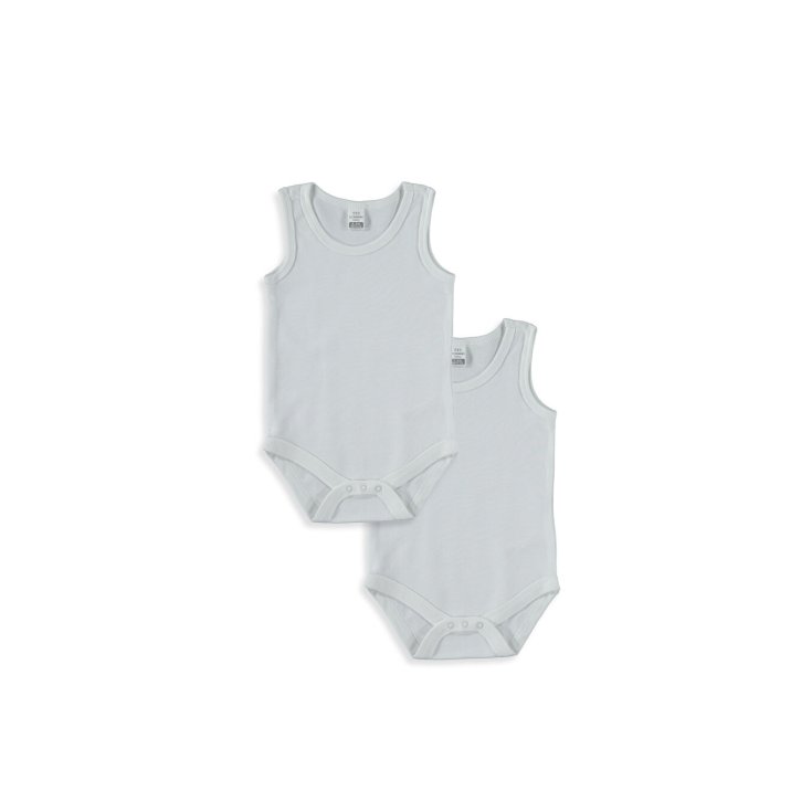 Bi-Pack Body Intimo Bimbo Neonato Senza Maniche Ellepi 1x2pezzi