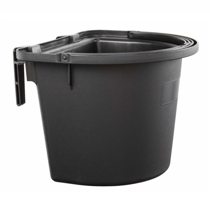 Mangiatoia in Plastica Nero con Manico e Staffe