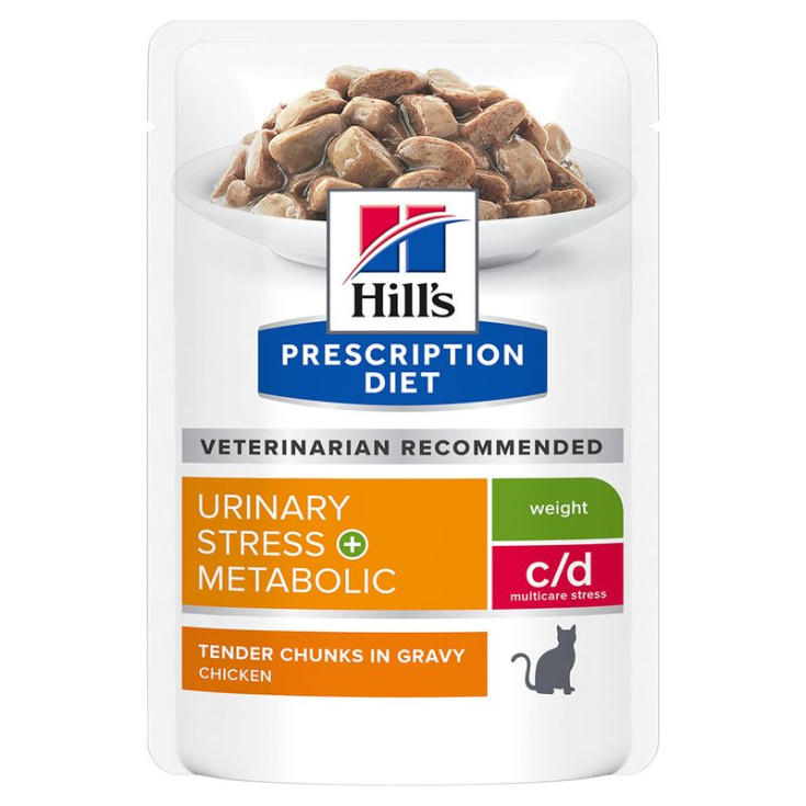 c/d Urinary Stress + Metabolic Pollo Hill's Prescription Diet 12x85g