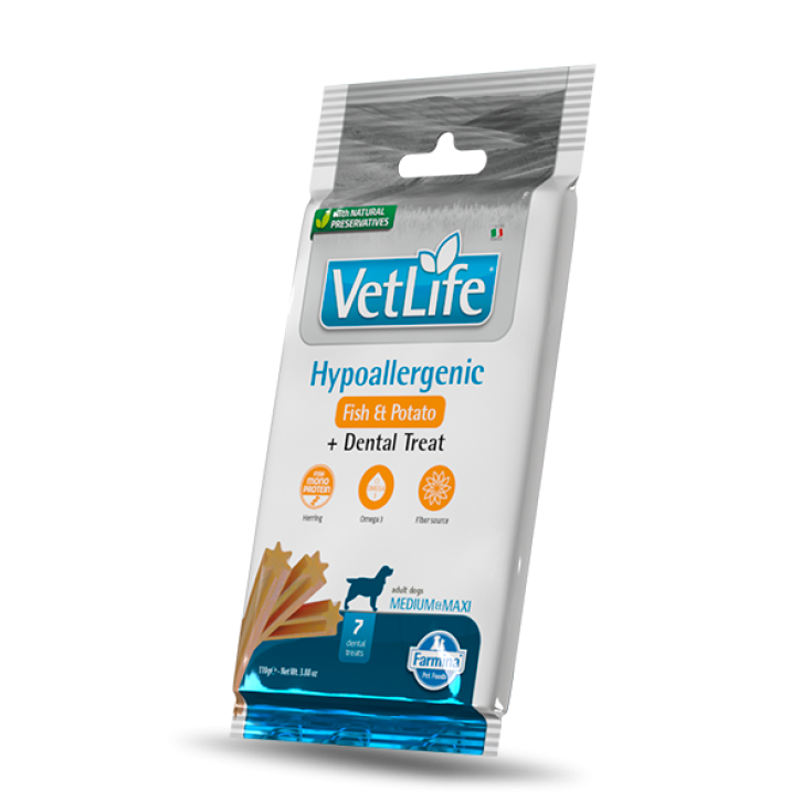 Hypoallergenic Fish & Potato + Dental Treatmedium & Maxi Farmina 110g