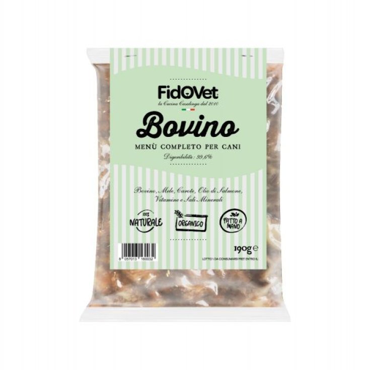 Men&ugrave; Fresco Bovino per Cani Adulti&nbsp;Fidovet 4x190g