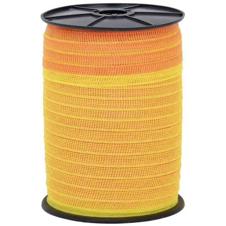 Nastro Giallo/Arancio per Recinti Elettrici 10mm 2x200m 4X0.16