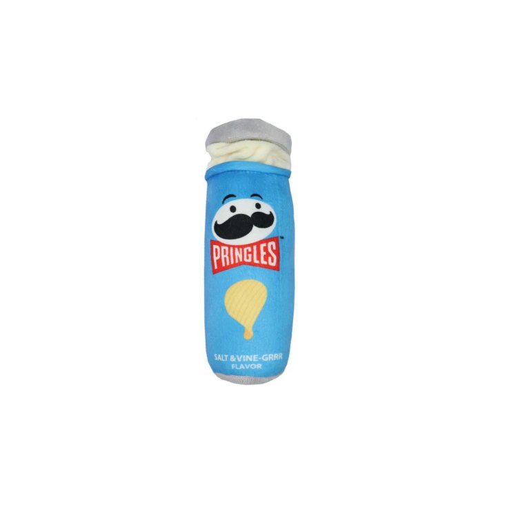 Peluche per cani con squeaker Pringles Record Blu 7x26cm 1 Pezzo
