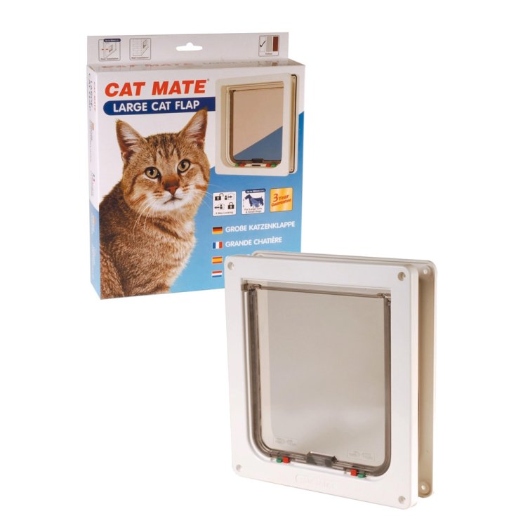 Porta Per Gatti Con Blocco Bianco Cat Mate