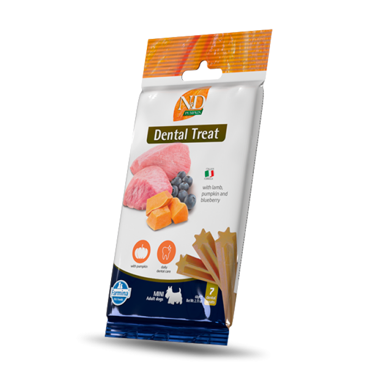 N&D Snack Dental Treat Mini Agnello Zucca Mirtilli Farmina 7 Pezzi