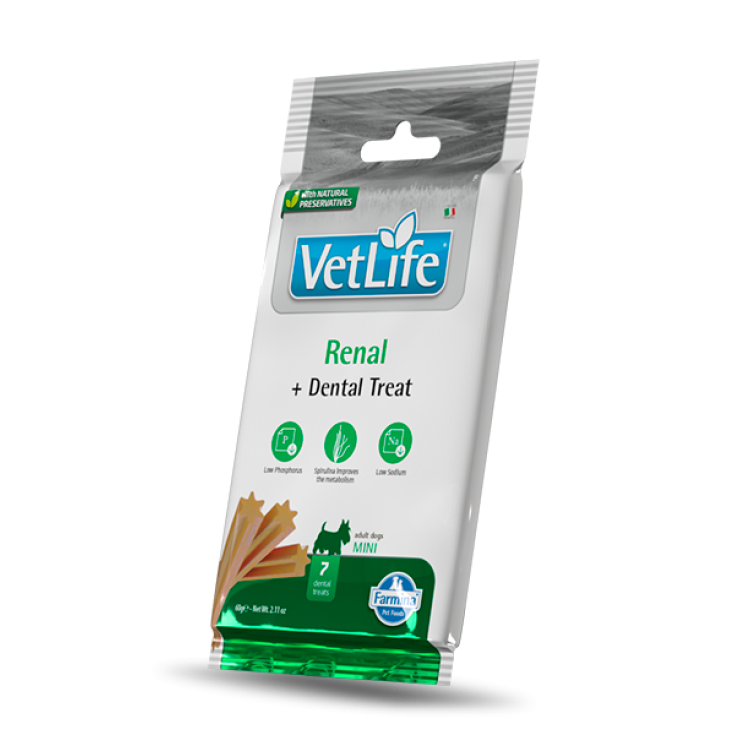 VetLife&reg; Renal + Dental Treat Mini Farmina&reg; 60g