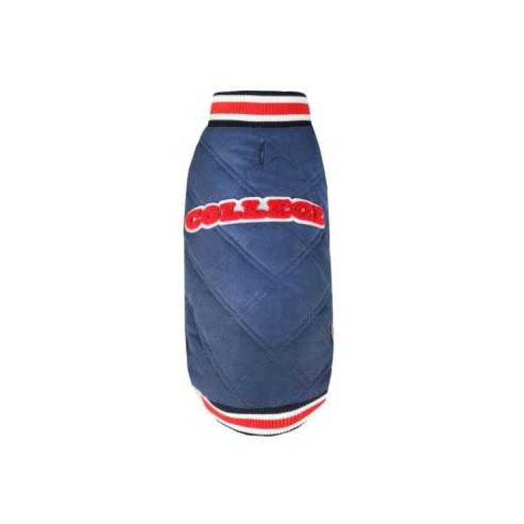 Cappottino Per Cani College Blu Rosso XXS Record 1 Pezzo