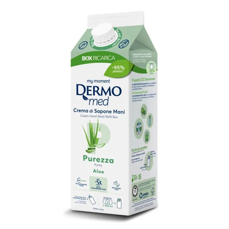 Dermomed&reg; Crema Sapone Aloe Box Ricarica 900ml