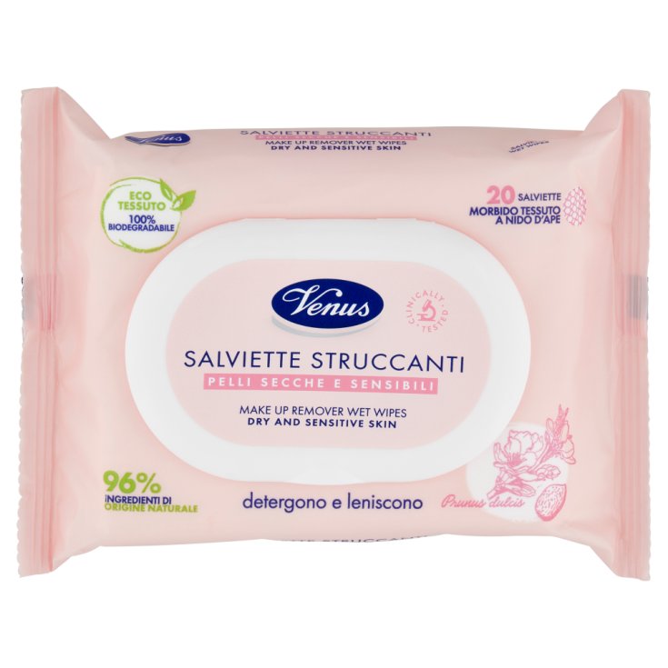 Salviette Struccanti Pelli Secche E Sensibili Venus 20 Pezzi