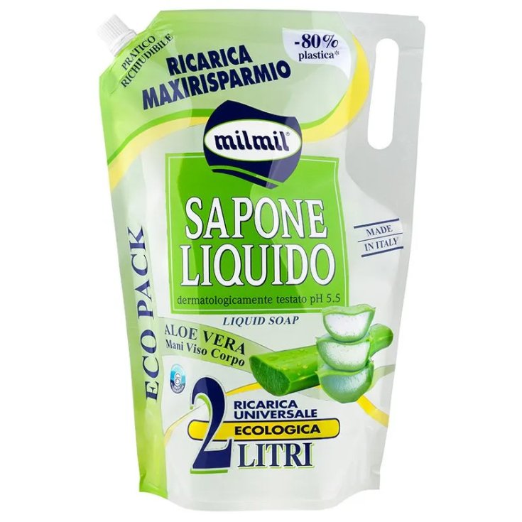 Sapone Liquido Aloe Vera Busta Maxi Ricarica mil mil&reg; 2000ml