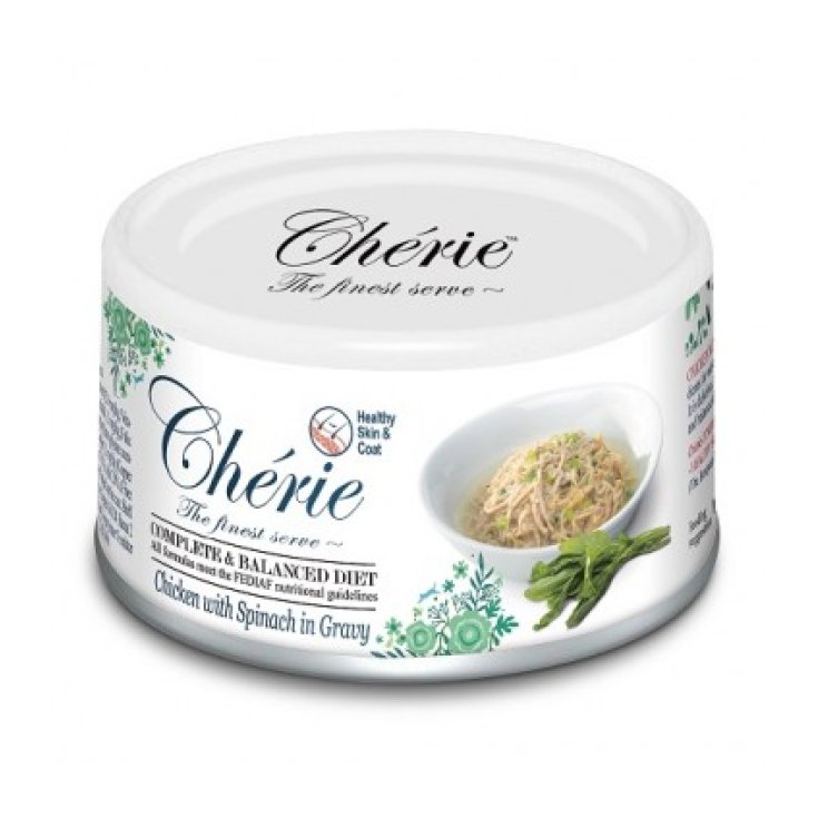 Pollo con Spinaci in Salsa Cherie Skin Coat 80g